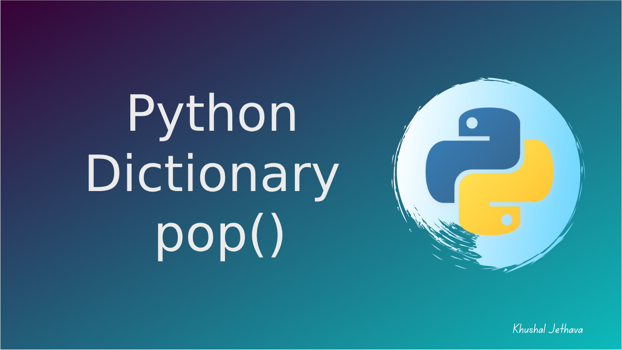 Python Dictionary pop()